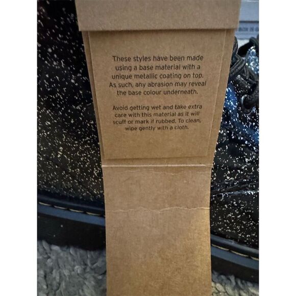 Dr. Martens 1460 Junior Kids Black Glitter Lace Up Boots Size 6 Big Girls - Picture 11 of 15